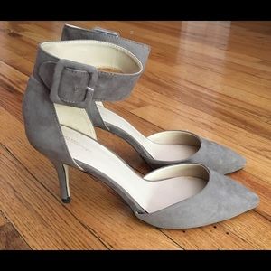 Zara grey suede heels